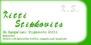 kitti stipkovits business card